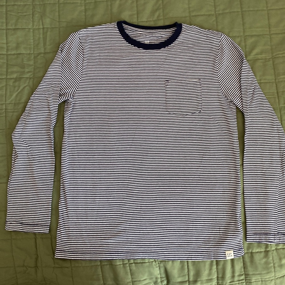Gap Stripped long sleeve tee in size xl